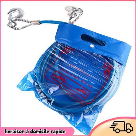 Câble De Treuil - Acier Tressé Avec Crochet En Acier - Pour Remorquage Véhicule SUV Et Utilisation Industrielle - 4 M - 5 T (1/5)