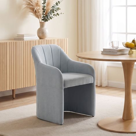 Fauteuil de Salon Moderne Confortable Fauteuil de Lecture Coussin Épais Gris (1/5)