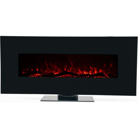 Kekai – Cheminée électrique murale 1600W – Dimensions 84x26x53cm – Métal et verre trempé – Télécommande incluse – Pour 20-30 m² (1/7)