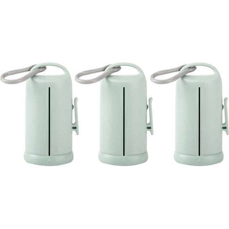 Pack de 3 distributeurs de sacs à déchets pour chiens, support de sacs pour animaux, distributeur de sacs à ordures pour chiens avec clip carabine intégré pour laisse de chien, voyage, randonnée, parc (1/5)