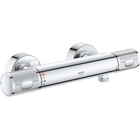 Mitigeur thermostatique de douche – Montage mural – Robinet d'arrêt intégré – GROHE CoolTouch – Économie d'eau avec GROHE EcoJoy
