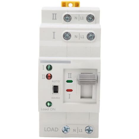 Interrupteur automatique de transfert double alimentation, 2P, 63 A, ATS, interrupteur de transfert pour groupe électrogène, circuit 220 V