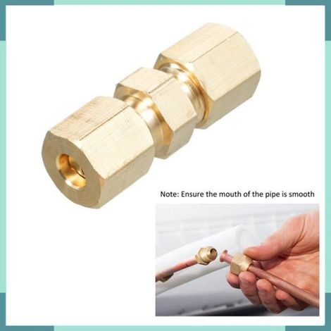 raccord de tube de compression 3/16inch Compression Fitting Copper Compression Tube moto outillage Paquet de 5 dorés (1/5)