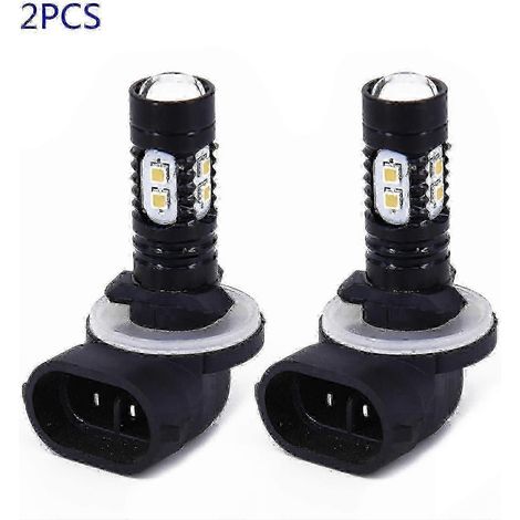 feux antibrouillard LED blancs 50 W 6500 K pour voiture (881 886 896, etc.) (1/5)