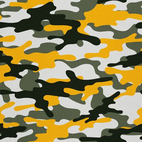 Outdoor Dekostoffe Oxford - Motiv Gelbe Camouflage (1/5)