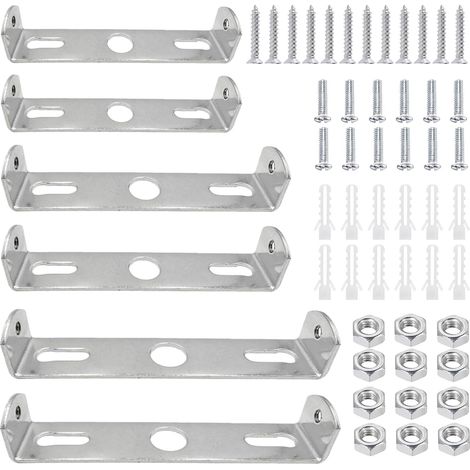 Support de Fixation Plafonnier,6 PCS Accroche Plafond Universel 90/100/105mm Montage Solide pour Plafonnier Applique Murale Suspension et Spot Luminaire Plaque de Plafond pour Maison et Bureau (1/5)