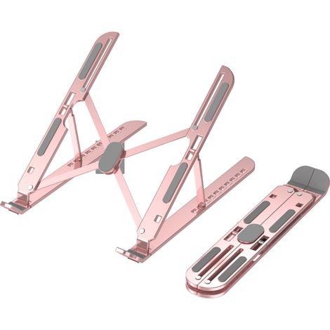 Support en aluminium pour ordinateur portable et tablette, réglable, pliable, portable et stable, pour MacBook, HP Surface (1/5)