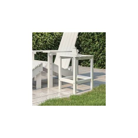 Table de jardin Adirondack Blanc 38x38x46 PEHD (1/5)