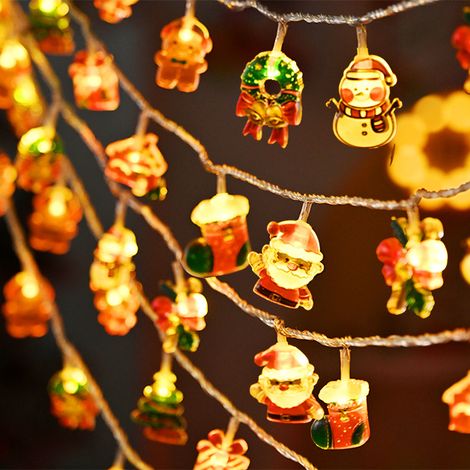Guirlande lumineuse décorative à LED, décorations de Noël, alimentation USB, 20 ampoules, 3 mètres de long, 1 pièce (1/3)
