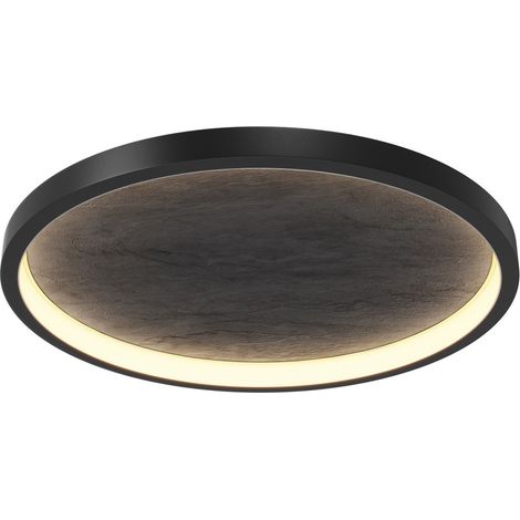 Maytoni Orign Plafonnier semi-encastré LED moderne intégré de 60 cm, noir, 3 000 K, 450 lm