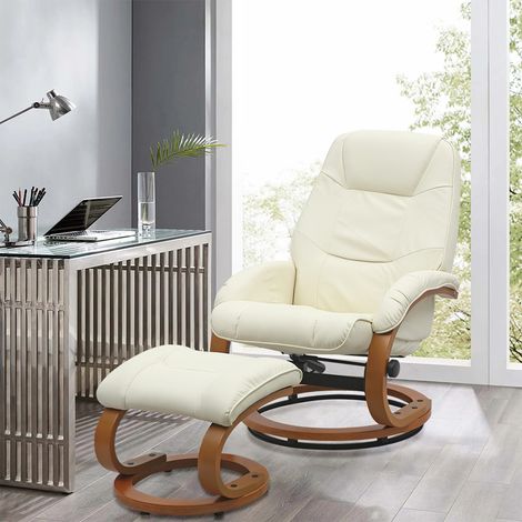 Ergonomic Executive Office Reclining Chair with Footstool (1/3)