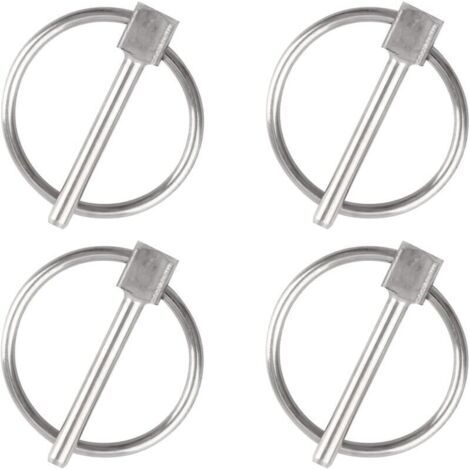 Goupille de sécurité ronde 4PCS en acier inoxydable 304 – Longueur 25mm – Pour remorque et applications de verrouillage (1/4)