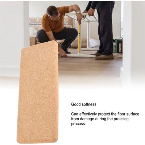 Planche de Pression Liège pour Pose de Sol PVC - Outil de Compactage et Désaération de Sol - Plaque en Liège Naturel pour Compactage de Revêtement de Sol PVC - Dimensions 28x12cm (1/4)