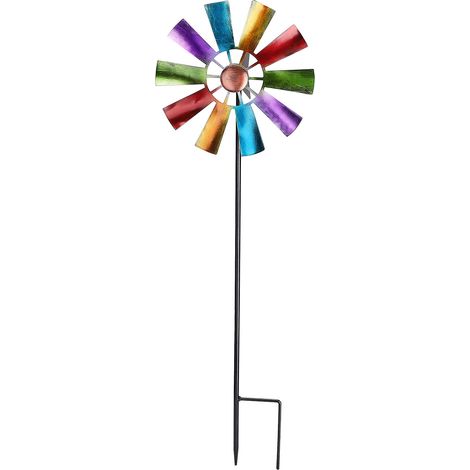 Piquet de moulin à vent en métal, résistant à l'eau, décoration rotative en fer pour jardin extérieur, pour cour et Patio (1/5)