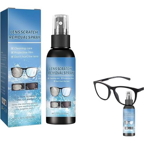 Glasses Repair Liquid, 100ml Glasses Cleaner Spray, Glasses Scratch Removal Spray, Lens Repair Spray (1/2)