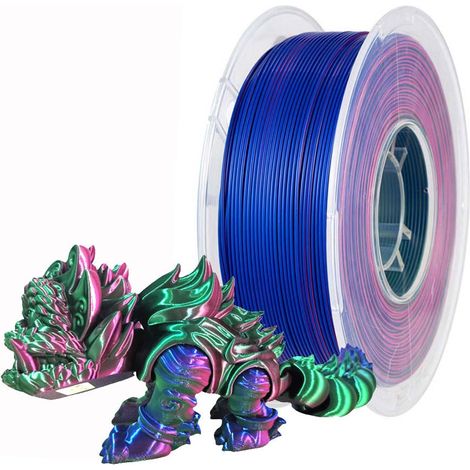 Filament PLA Soie 3 Couleurs 1.75mm Impression 3D Kit (1/5)