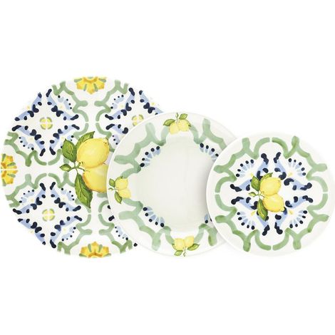 Servizio piatti in ceramica sottosmalto 18 pezzi Amalfi (1/5)