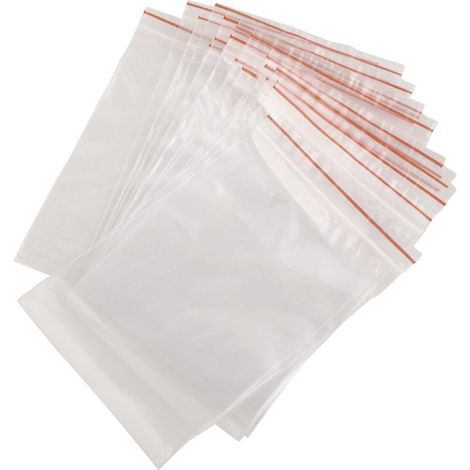 100-Pack: 4x6cm Glissière / sacs à fermeture éclair / Serrure de fermeture éclair Sacs Transparent (1/2)
