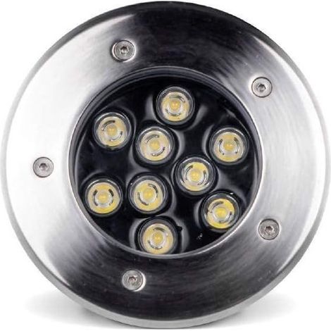 TrAdE Shop Traesio - Faretto Led Segnapassi Watt Giardino Ip65 Calpestabile Per Esterno Impermeabile - -Bianco Freddo-9 Watt