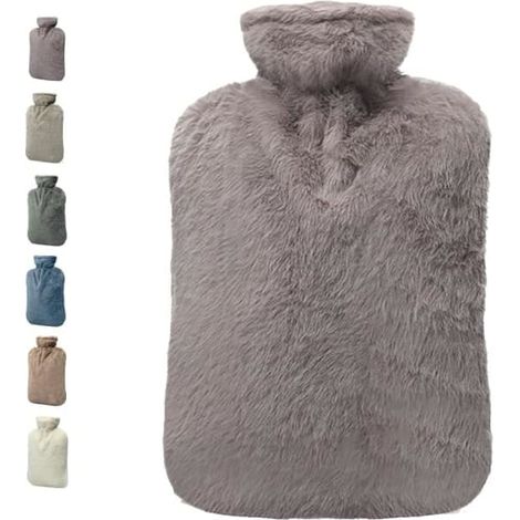 Bouillotte avec couvercle, sac chauffant en PVC de 2 L pour soulager les douleurs cervicales et des épaules, réchauffer les mains, soulager les crampes menstruelles, utiliser en compresse chaude ou fr (1/5)