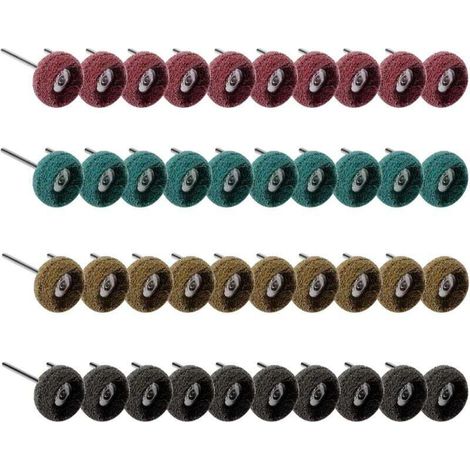 Set di 40 dischi abrasivi per lucidatura per utensili rotanti Dremel, smerigliatrici da banco per la lavorazione del legno, grana 80/150/240/300 -Crezuo