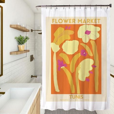 Duschvorhang - 150x180 cm - Wasserdicht - Schimmelresistent - Weiß