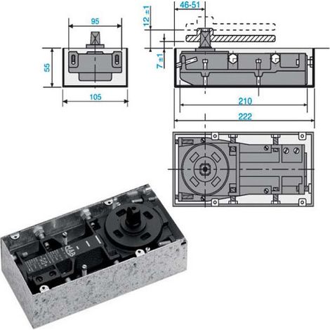 Cerradura de suelo 7100 105 Me7111 Mab