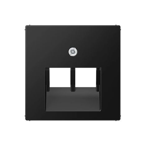 Jung Tapa para cajas de conexión IAE/UAE, 2 x 8 polos, termoplástico lacado, serie A, negro grafito mate A 569-2 BFPLUA SWM