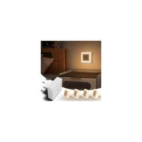 Nachtlicht für Babys, Nachtlicht für Erwachsene zum Einstecken ins Schlafzimmer, Dämmerungssensor, flammhemmendes ABS-Material (Warm - Crezuo (1/4)