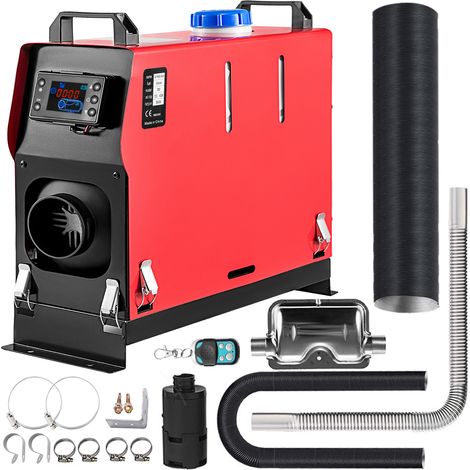 Mophorn Calentador diésel todo en uno de 12 V 5 KW con interruptor LCD y mando a distancia, calentador de aire diésel, silenciador de calentador de estacionamiento para camiones, coches, barcos