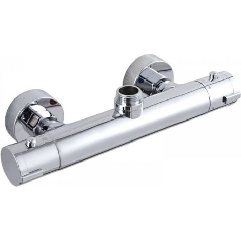 Mitigeur de douche rond sortie haute – Laiton avec cartouche céramique – Installation facile – Contrôle précis de température et débit (1/4)