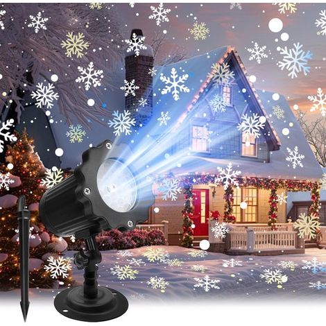 Projecteur de flocons de neige de Noël à LED, étanche et rotatif à 180°, idéal pour les mariages et autres événements en extérieur. (1/5)