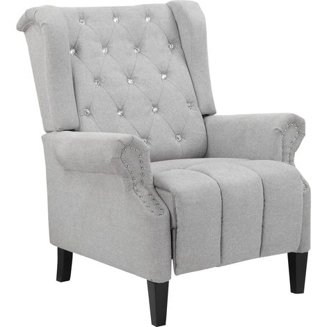 Aura-Fauteuil inclinable gris clair Belfast Tissu