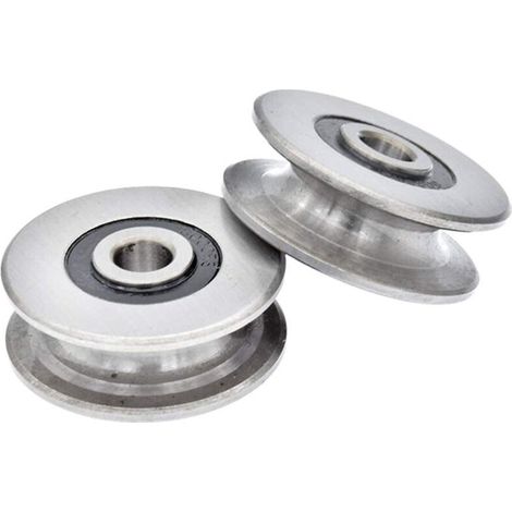 Poulie de roulement à billes en acier inoxydable avec rainure en U profonde de 8 mm, 250 kg, poulie en métal pour guide de levage, diamètre intérieur (40 x 13 mm)