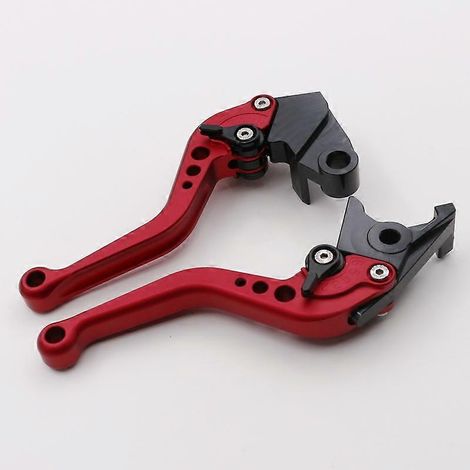 Convient aux anciens modèles Kawasaki ZX10R Z1000 ZX6R, levier de frein modifié (tige courte rouge). (1/4)