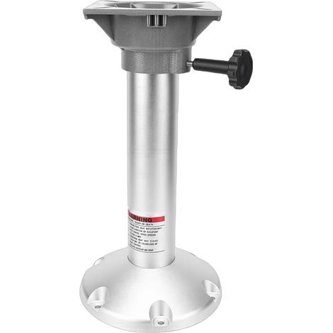 Boat Seat Pedestal, 450mm Height Support in Aluminum Alloy, Pre-Drilled 360 Degree Rotating Base with Rustproof Finish for Yacht Pontoon RV Lounge (1/5)