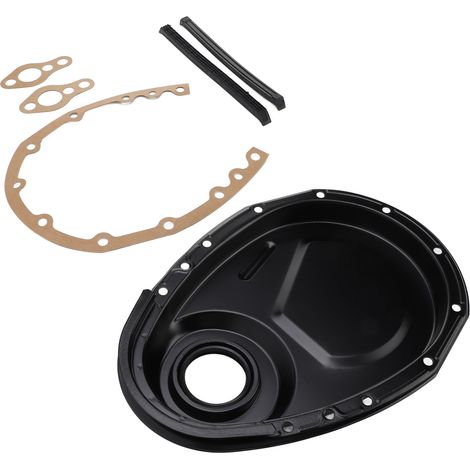Culasse Joint Cache Chaîne Distribution Métal Kit Boulons pour Moteurs SBC 283 327 305 350 383 400 Noir (1/5)