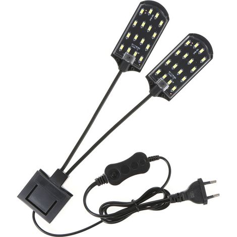 Éclairage aquarium LED étanche 220V, support lampe aquariophile, rampe lumineuse pour réservoir poissons, accessoire animalerie, fixation robuste (1/5)