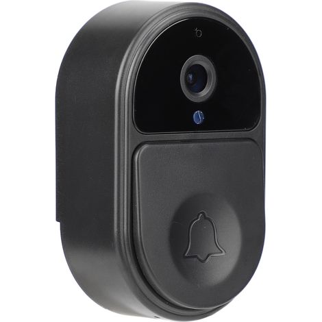 Caméra de Sonnette Vidéo WiFi 128GB, Surveillance à Distance pour Maison Intelligente avec Récepteur Ding Dong Noir (1/5)