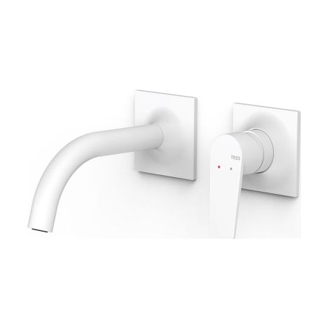 Pièce apparente pour élément encastré de lavabo Project Blanc mat - TRES 22130001BM