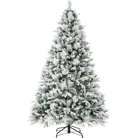 Albero di Natale artificiale con rametti di PE PVC luci LED 8 modalità illuminazione da 210cm (1/3)