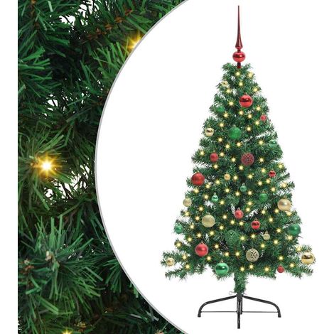 Albero di Natale  Albero natalizio  Albero festivo artificiale con luci integrate Verde 150 cm (1/5)