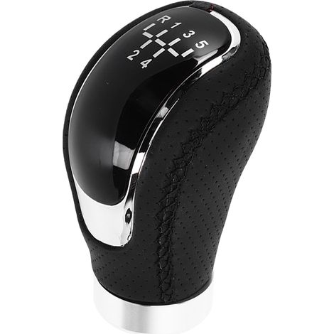 Manette de vitesse manuelle avec 3 coques adhésives amovibles, ABS et similicuir, universelle (1/5)