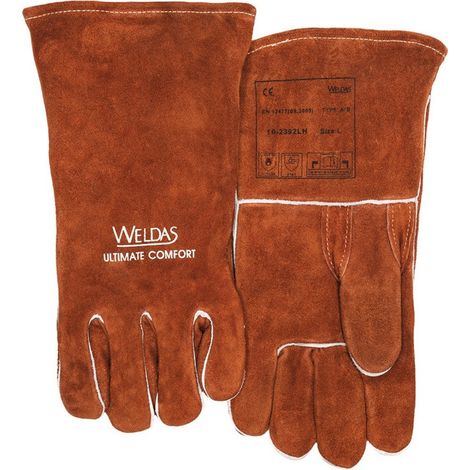 Guanti  da  saldatore  Welda  marroni  EN  388  EN  12477  DPI  II  Tg.  XL  (9,5)  -  10-2392-XL