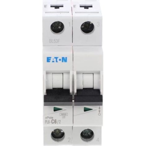 Interruttore automatico 2P C 6A 6kA AC PL6-C6/2 286564