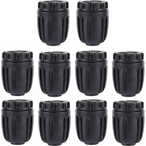 Bouchon Tuyau Arrosage 16mm, Bouchon Goutte a Goutte pour Tuyau Irrigation 16mm (1/2 Pouce), Raccord Goutte à Goutte Connecteur d'Arrosage Jardin, Noir (1/5)