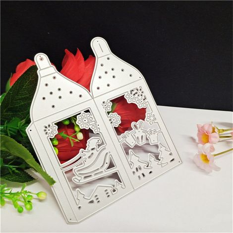 Set mit 6 weihnachtlichen Metall-Stanzschablonen, DIY-Prägeformen für Scrapbooking, Fotoalben und Kartenbasteln (1/5)