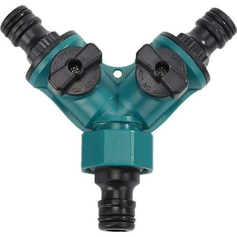 VURAHOME - 3 Répartiteurs de tuyau d'arrosage Jardin extérieur Y Connecteurs rapides Séparateur Répartiteur de jardin réglable 3/4quot Séparateur de tuyau d'arrosage à 2 voies pour pari d'arrosage (1/5)
