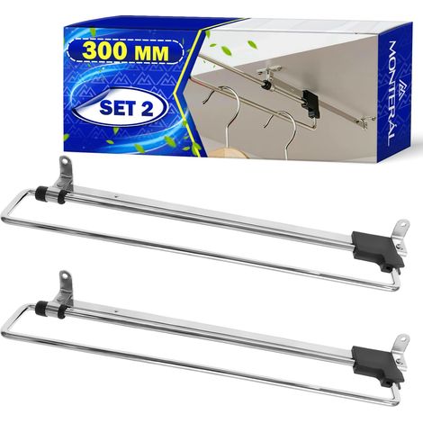 2 Pièces Tringle Penderie Extensible 300 mm (1/5)