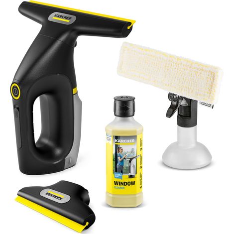 KÄRCHER lavavetri a batteria WV 3 Comfort Precision+ Black, autonomia: 35 min, serbatoio XXL: 200 ml, 2 labbra di aspirazione, flacone spray, gancio per doccia, 500 ml detergente per vetri (1/5)